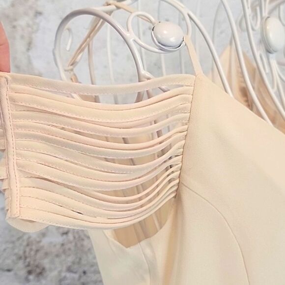 Naked Zebra Elegant Peach Cream Women's Top Size S - Picture 5 of 11